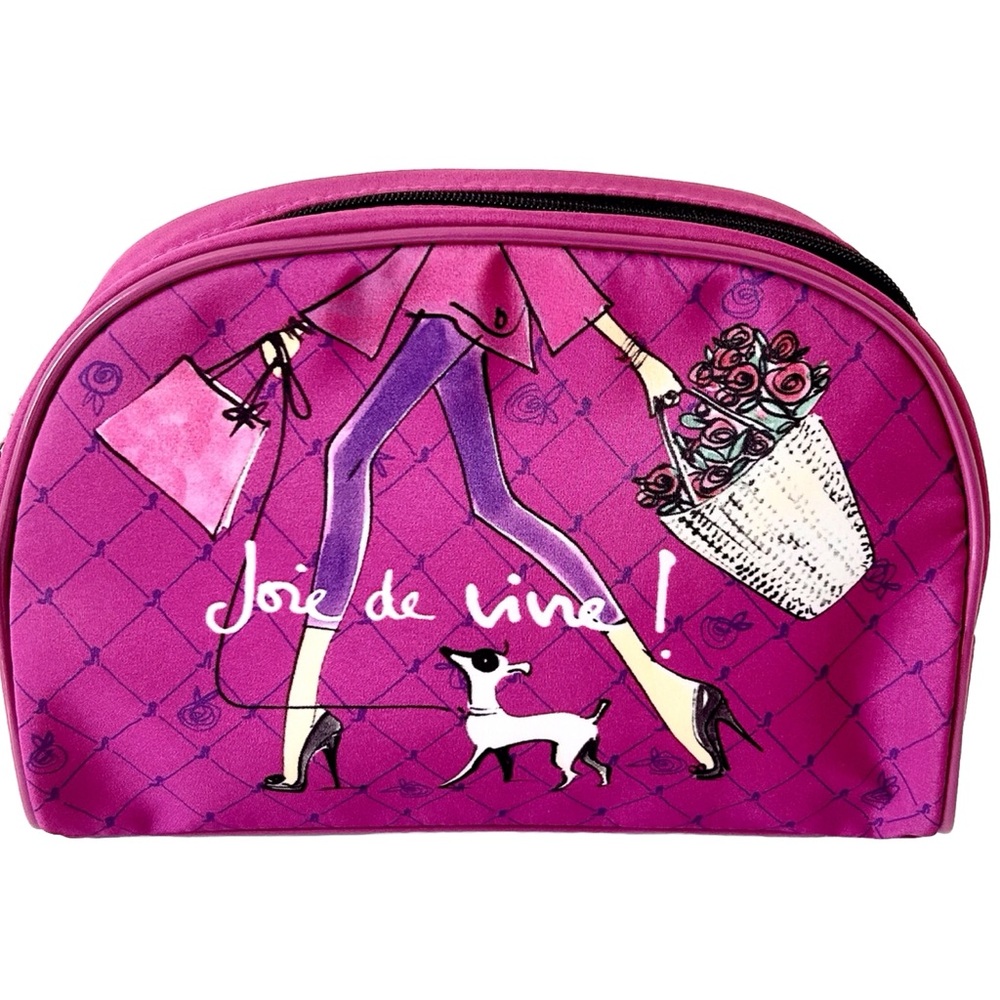 Lancome Fuchsia Joie De Vivre Fashion Cosmetic Bag/Makeup Bag